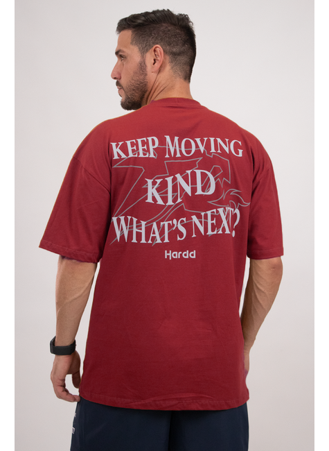 camiseta oversized bordo maximalista hardd recomecar 3