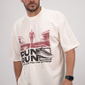 kit camiseta oversized run off white hardd