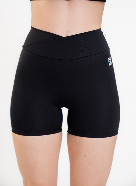 02 shorts com cos transpassado hardd preto
