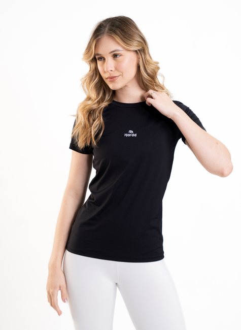 01 camiseta babylook feminino hardd preto